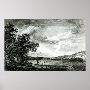 Póster Vista del río del Hudson de Pakepsey