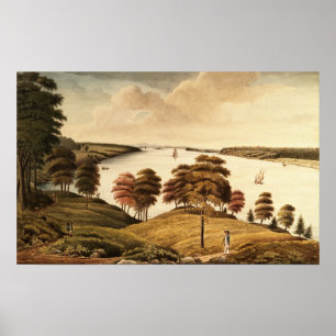 Póster Vista del río Hudson desde Fort Knyphansen