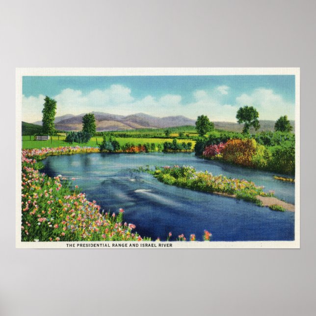 Póster Vista del río Israel y la banda presidencial (Frente)