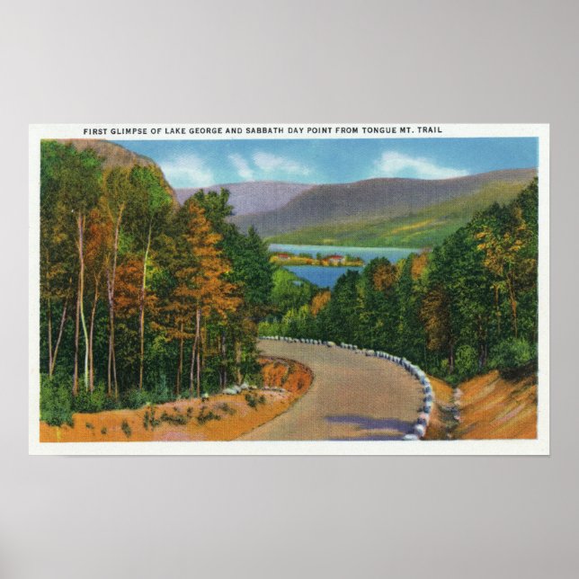 Póster Vista del sendero de la lengua Mt del Sabbath Day  (Frente)