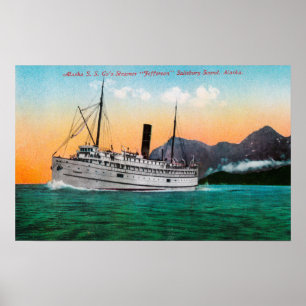 Póster Vista del Steamer Jefferson