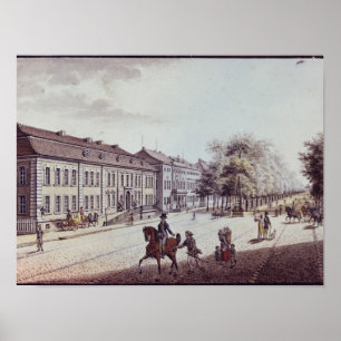 Póster Vista del teatro de la ópera, Berlín