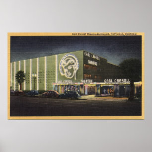 Póster Vista del Teatro-Restaurante de Carroll del conde