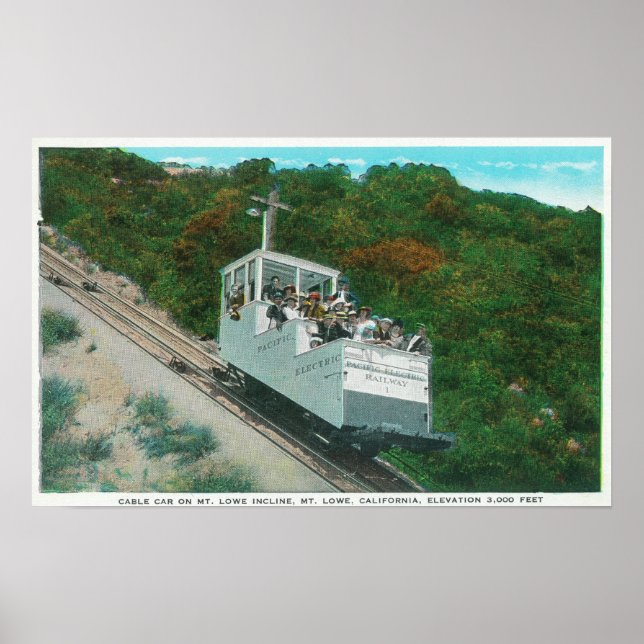 Póster Vista del teleférico de la isla Lowe (Frente)