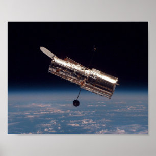 Póster Vista del telescopio Hubble desde el descubrimient