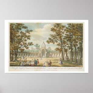 Póster Vista del Templo de Comus en los jardines de Vauxh