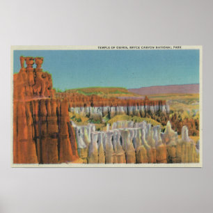 Póster Vista del templo de Osiris
