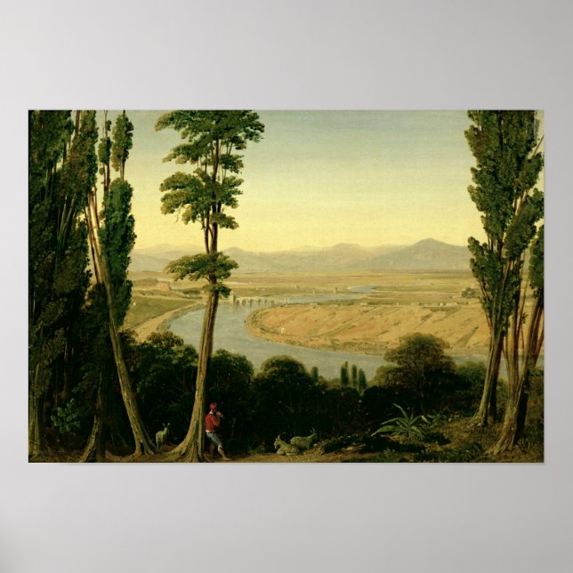 Póster Vista del Tíber y la Campagna Romana (Frente)