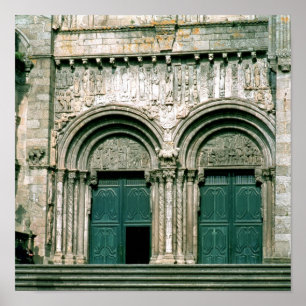 Póster Vista del transept del sur c.1100-04 porta