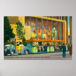 Póster Vista del tren del elefante