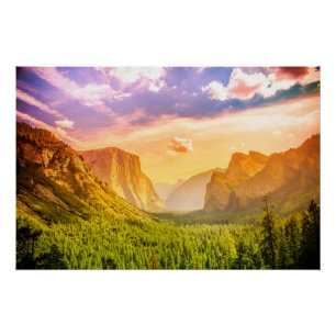 Póster Vista del Túnel del Parque Nacional Yosemite
