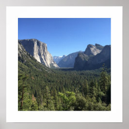 Póster Vista del túnel Valle de Yosemite Azul Fotografía 