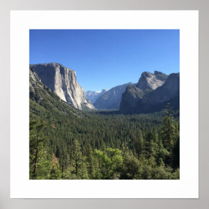 Póster Vista del túnel Valle de Yosemite Azul Fotografía 