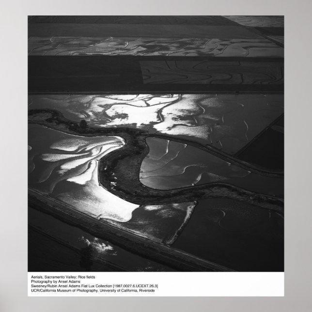 Póster Vista del Valle de Sacramento por Ansel Adams (Frente)