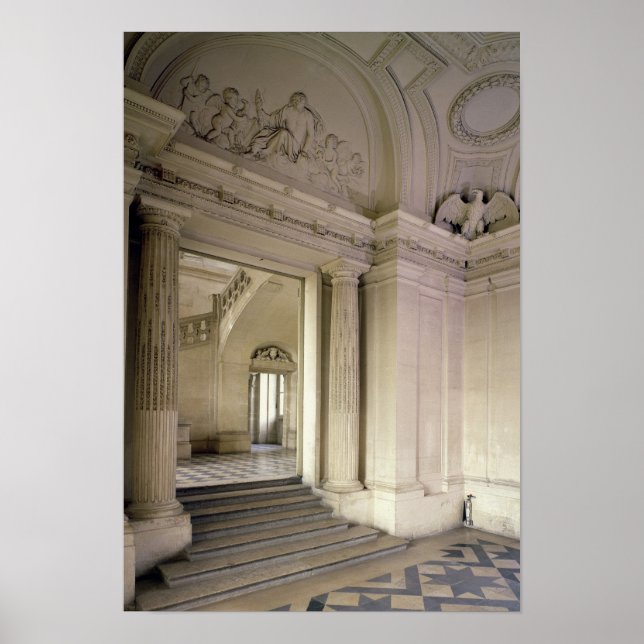 Póster Vista del vestíbulo central, construido 1642-51 (Frente)