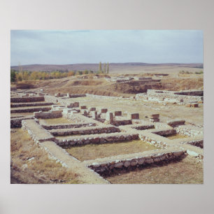 Póster Vista del yacimiento arqueológico, 1450-1200 a.C.