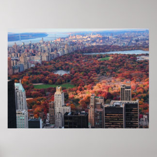 Póster Vista desde arriba: Otoño en Central Park 01