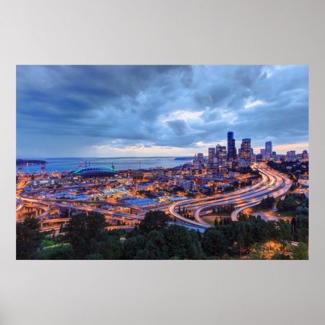 Póster Vista desde Beacon Hill, Pacific Med Center (Frente)