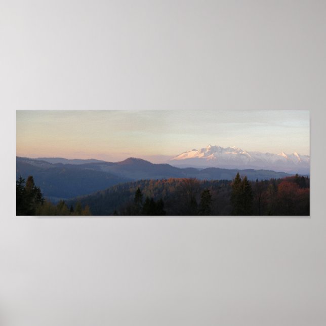 Póster Vista desde Beskids a Pieniny y Tatry (Frente)