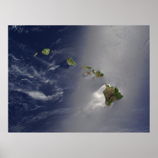 Póster Vista desde el espacio de Hawaii