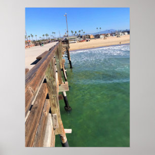 Póster Vista desde el muelle, Newport Beach, California
