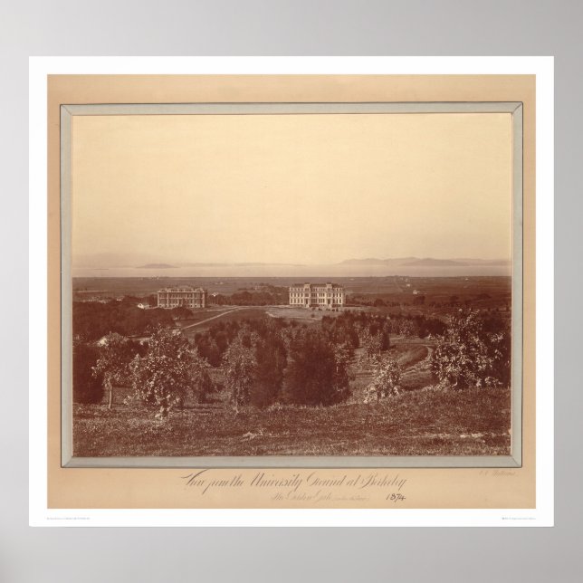 Póster Vista desde el recinto universitario de Berkeley ( (Frente)
