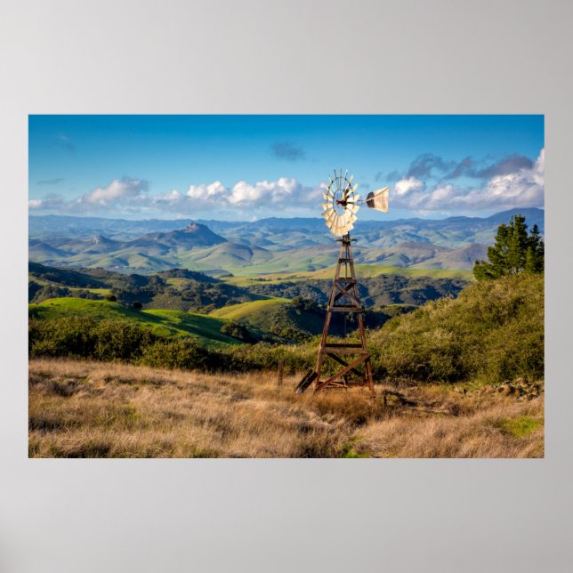 Póster Vista desde la cima de las montañas (Frente)