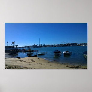 Póster Vista desde la isla de Balboa, Newport Beach, Cali