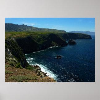 Póster Vista desde la isla de Santa Cruz en las Islas del