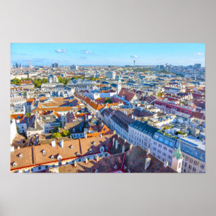 Póster Vista desde la torre de la Catedral de San Esteban