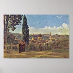 Póster Vista Desde Los Jardines Boboli En Florencia / Ita