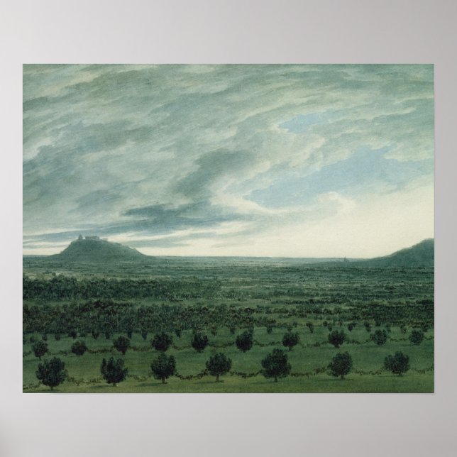 Póster Vista desde Mirabella, c.1782 (Frente)
