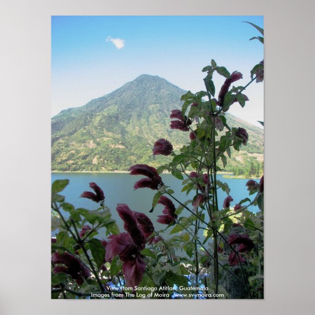 Póster Vista desde Santiago Atitlan, Guatemala (Frente)