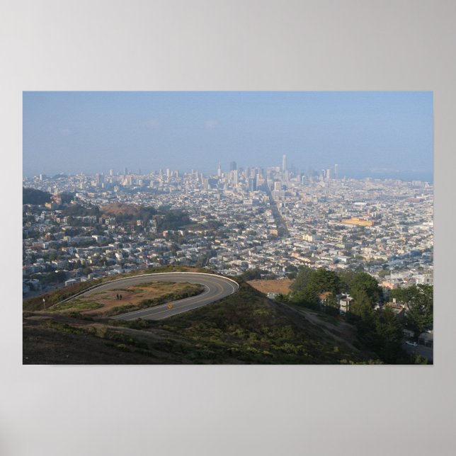 Póster Vista desde Twin Peaks San Francisco (Frente)