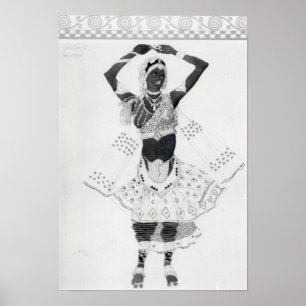 Póster Vista el diseño para "Le Dieu Bleu", 1912