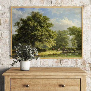 Póster Vista en el bosque de Bentheim de George Andries R