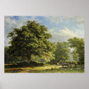 Póster Vista en el bosque de Bentheim de George Andries R