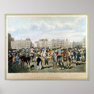 Póster Vista en Smithfield grabada por F.C. y C. Lewis