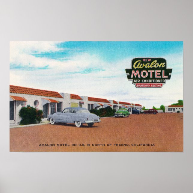 Póster Vista exterior de Avalon MotelFresno, CA (Frente)