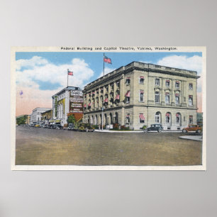 Póster Vista exterior de Bldg Federal, Teatro Capitol