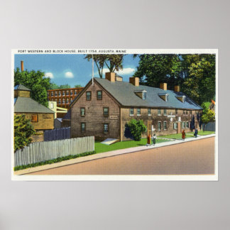 Póster Vista exterior de Ft. Casas Occidentales y Bloques