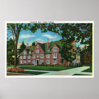 Póster Vista exterior de Kendrick Hall, Vassar College