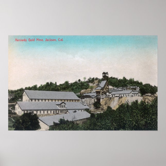 Póster Vista exterior de Kennedy Gold MineJackson, CA (Frente)