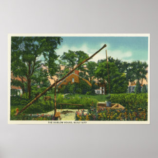 Póster Vista exterior de la antigua vivienda Harlow # 2
