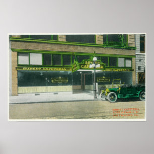 Póster Vista exterior de la cafetería Sunset