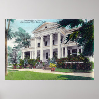 Póster Vista exterior de la casa del comandante, yard de