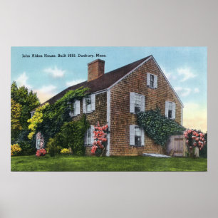 Póster Vista exterior de la casa John Alden
