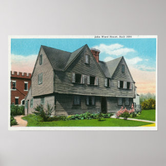 Póster Vista exterior de la casa John Ward