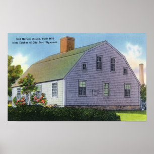 Póster Vista exterior de la casa vieja de Harlow