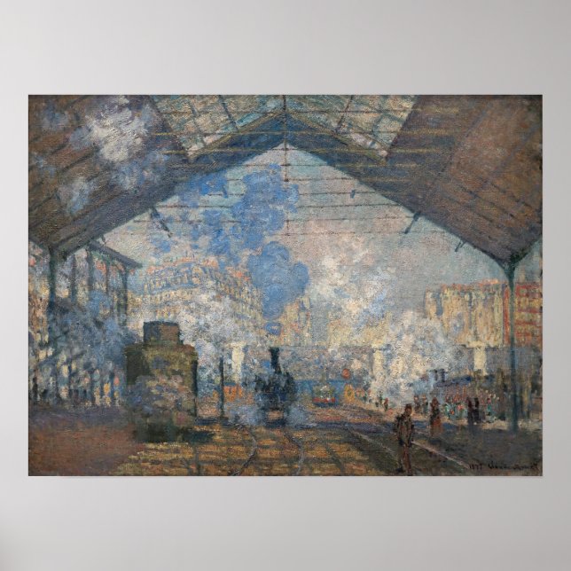 Póster Vista exterior de la estación Claude Monet - Saint (Frente)